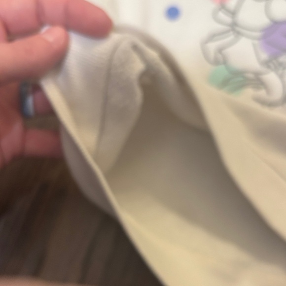 Kids Cream Long Sleeve sweatshirt with miney mouse - Picture 3 of 4